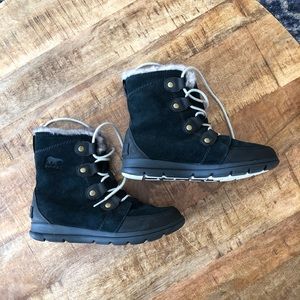 Sorel Explorer Joan Boot Black Sz-9